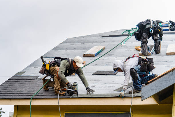 Professional Gutter Installation technician working in Romeoville, IL